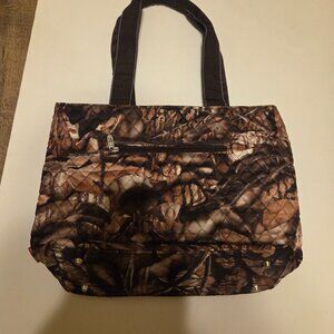 N Gil Camouflauge Brown Purse with Bown on Front and  Cosmetic Bag - NWOT